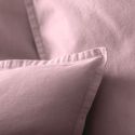 Taie d'oreiller en percale lavée de coton 120 fils - lila