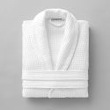 Peignoir de bain en coton nid d’abeille 330 gsm - blanc