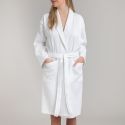 Peignoir de bain en coton nid d’abeille 330 gsm - blanc