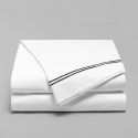 Drap plat coton égyptien 320 fils - noir