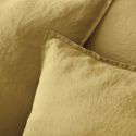 Housse de couette en pur lin lavé français - jaune
