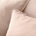Housse de couette en pur lin lavé français - rose pâle