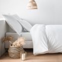 Housse de couette en satin de coton égyptien 240 fils à bandes