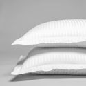 Taie d'oreiller en satin de coton égyptien 240 fils à bandes
