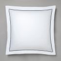 Taie d’oreiller en percale de coton 160 fils avec bourdon bleu