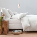 Parure de lit en pur lin lavé français - blanc