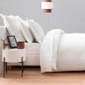 Housse de couette en satin de coton égyptien 120 fils à bandes