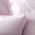 Taie d'oreiller en percale lavée de coton 120 fils - rose pâle