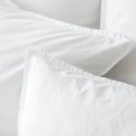 Housse de couette en percale lavée de coton 120 fils - blanc