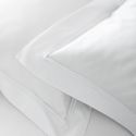 Parure de lit en satin de coton égyptien 320 fils double bourdon blanc