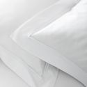 Housse de couette en satin de coton égyptien 320 fils double bourdon blanc