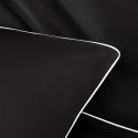 Housse de couette en satin Tencel 120 fils - noir