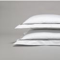 Parure de lit en satin de coton égyptien 320 fils double bourdon noir