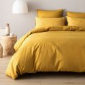 Housse de couette en percale de coton 120 fils - curcuma