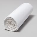 Drap housse en percale de coton 120 fils - blanc