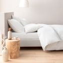 Housse de couette en percale de coton 120 fils - blanc