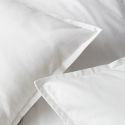 Taie d’oreiller en percale de coton 120 fils - blanc