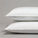 Taie d’oreiller en percale de coton 120 fils - blanc