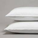 Parure de lit en percale de coton 120 fils - blanc