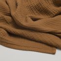 PLAID en quadruple gaze de coton 400 gsm - ocre