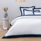 Housse de couette en satin de coton égyptien 240 fils - blanc
