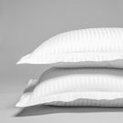Taie d'oreiller en satin de coton égyptien 240 fils à bandes