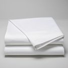 Drap plat en satin de coton égyptien 240 fils - blanc