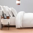 Parure de lit en satin de coton égyptien 120 fils à bandes