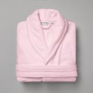 Peignoir velours de coton extérieur/bouclette intérieur 450 gsm  - rose