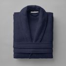 Peignoir de bain en coton nid d’abeille 330 gsm - bleu marine