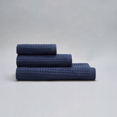 Serviette en coton nid d'abeille 330 gsm - bleu marine