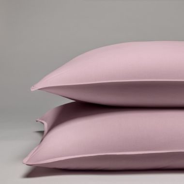 Taie d'oreiller en percale lavée de coton 120 fils - lila
