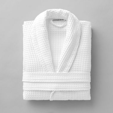 Peignoir de bain en coton nid d’abeille 330 gsm - blanc