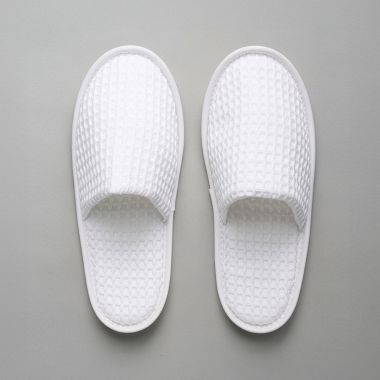 Chausson en coton nid d’abeille - blanc