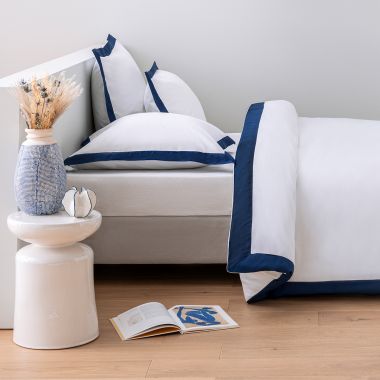 Housse de couette en satin de coton égyptien 240 fils - blanc