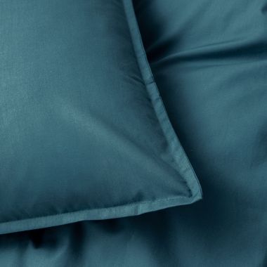 Taie d’oreiller en percale de coton 120 fils - bleu