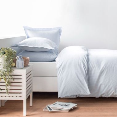Parure de lit en percale de coton tissé teint oxford
