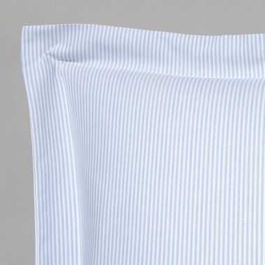 Taie d'oreiller en percale de coton tissé teint oxford bleu