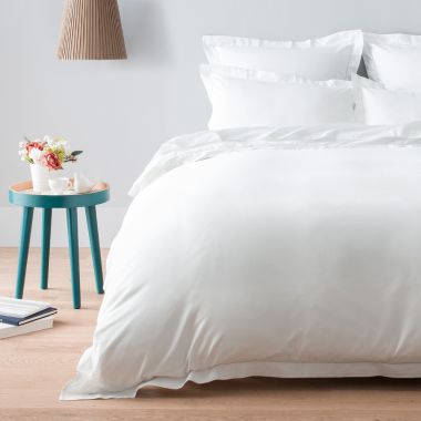 Drap Plat en satin de coton égyptien 120 fils finition jour échelle