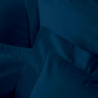 Housse de couette en satin de coton égyptien 120 fils finition jour échelle - bleu