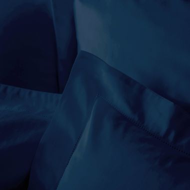 Taie d’oreiller en satin de coton égyptien 120 fils finition jour échelle - bleu