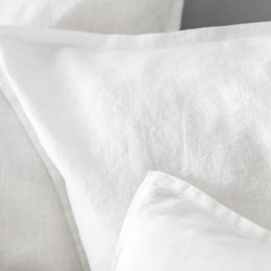 Housse de couette en pur lin lavé français - blanc