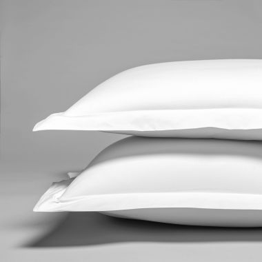 Taie d’oreiller en satin de coton égyptien 240 fils - blanc