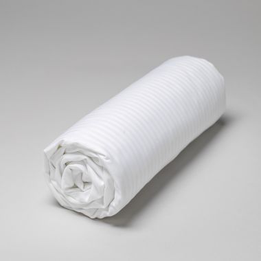 Drap housse en satin de coton égyptien 120 fils à bandes