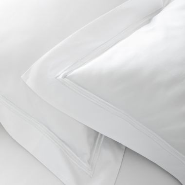Parure de lit en satin de coton égyptien 320 fils double bourdon blanc