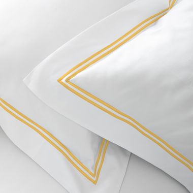 Taie d'oreiller en satin de coton égyptien 320 fils double bourdon or
