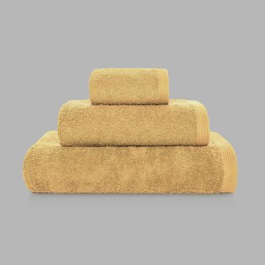 Serviette en coton peigné 580 gsm - moutarde