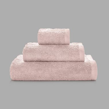 Serviette en coton peigné 580 gsm - rose poudrée