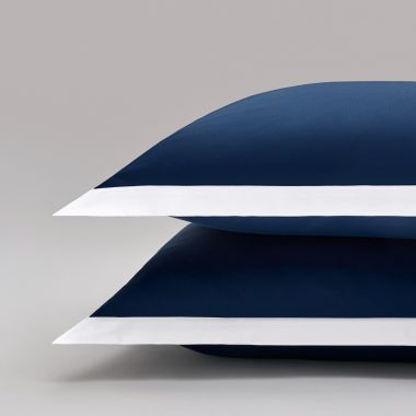 Taie d’oreiller en satin de coton égyptien 240 fils - bleu