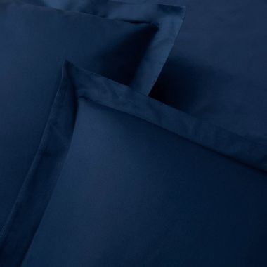 Housse de couette en satin de coton égyptien 240 fils - bleu